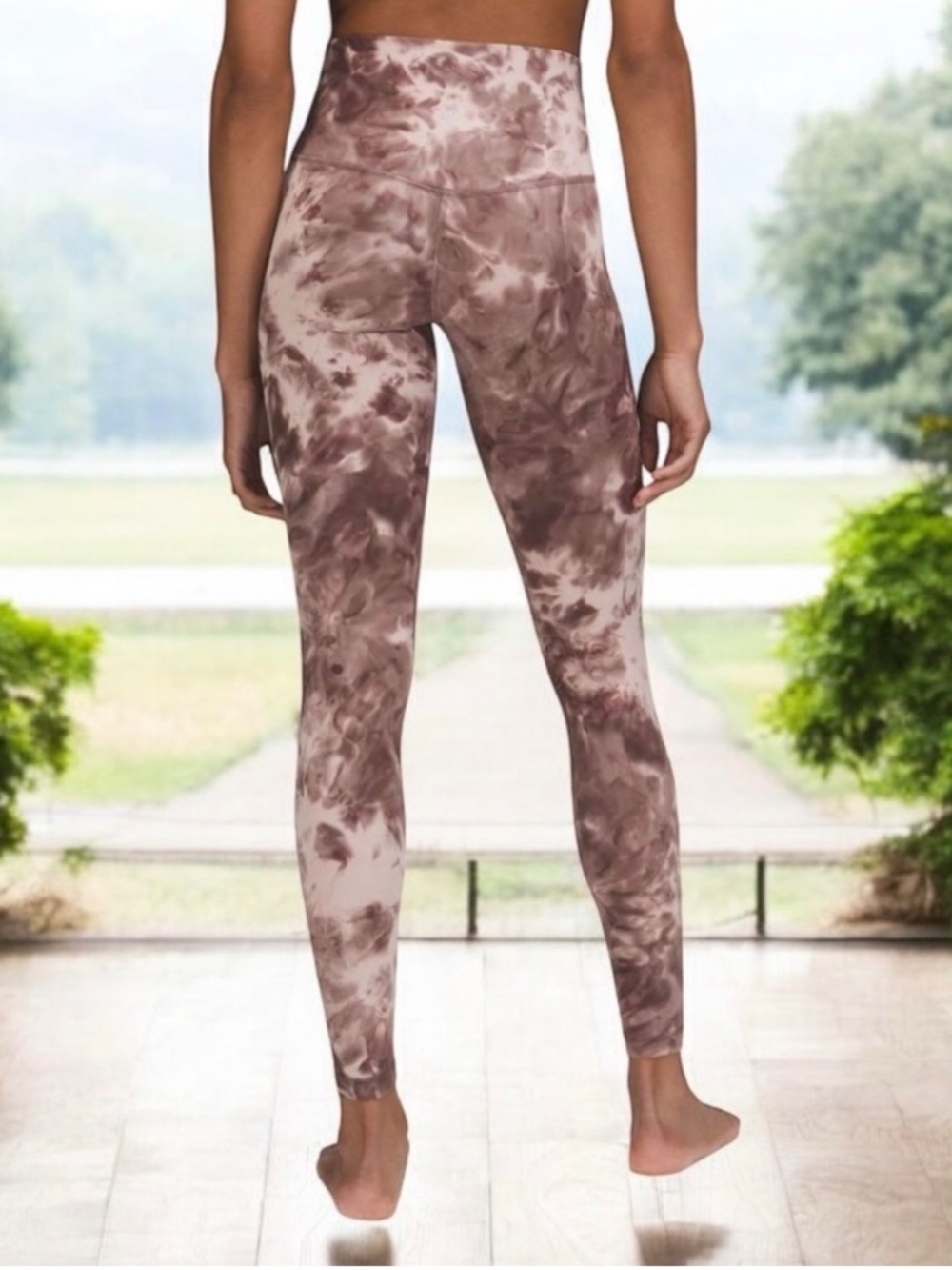 LULULEMON Align Pant 25” Diamond Dye Mink Berry Lunar Rock Shadow Grey Size 4 - Picture 2 of 7